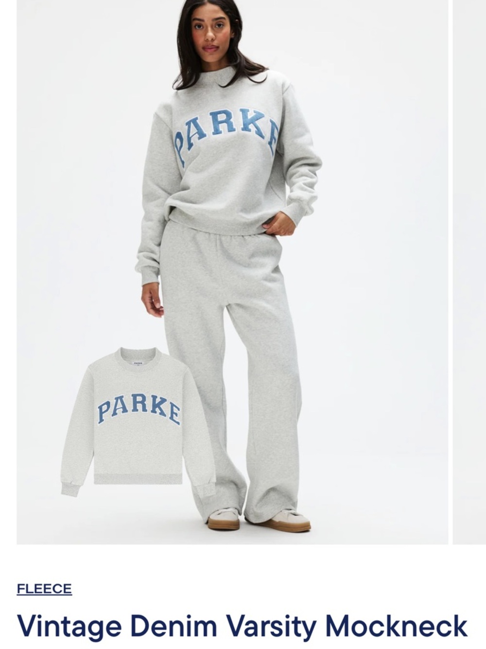 NWT 'PARKE' Varsity Mockneck Sweatshirt